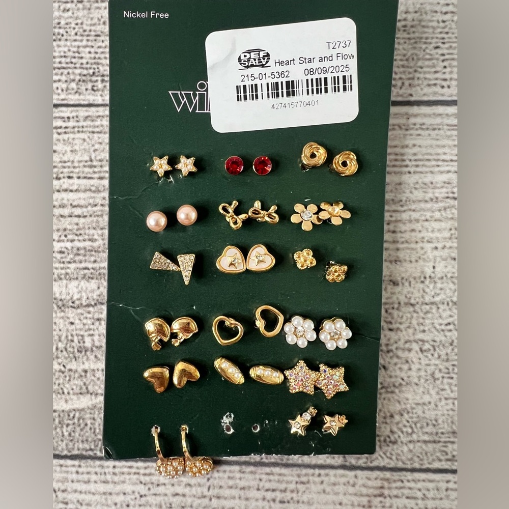 Set of 17 Wild Fable Nickel Free Earrings